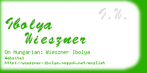 ibolya wieszner business card